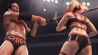 WWE 2k25 MODS: Alexa Bliss vs Scott Hall w/ Kevin Nash run-in +sword #intergender #wrestling