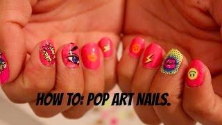 Nail Tutorial: Pop Art Manicure Using Sally Hansen and Kiss Products.