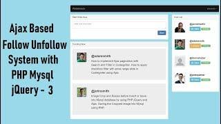 Ajax Based Follow Unfollow System with PHP Mysql jquery - 3