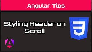 Animated header on scroll - Angular 18