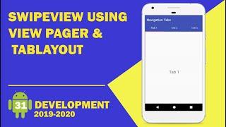 Android tutorial  - 44 -  How Create Swipe View | Sliding Tabs using View Pager ( ViewPager )