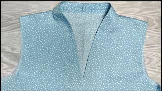  Simple and easy V neck design cutting and stitching