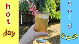 Enjoy yours on a hot day ! How to make green ice tea with lemon