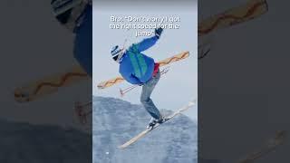 Bro went a bit to fast ️#skiingfails #snowboarding #brundage #sendit #skimeme #skiing