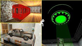 GRANNY TRAIN, CAR & UFO ESCAPE