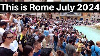 Rome Italy, Rome looks like this in July 2024, Rome Walking Tour, Roma Italia, Trevi Fountain