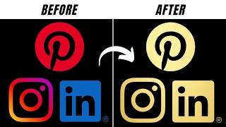 How to make gold logo effect in canva by DLC Ventures India (EASY tutorial)