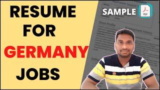 How to make a CV for Germany Jobs? *Sample Germany CV Format*