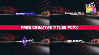 Free Titles Template For Final Cut Pro X  + Tutorial / Motion Items