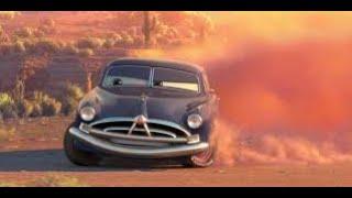 Cars 1 Doc Hudson driving a round German