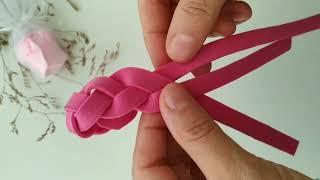 Wow! wonderful rose bud making  harika gonca gül yapımı #viral #flower #gül #diy #kendintasarla