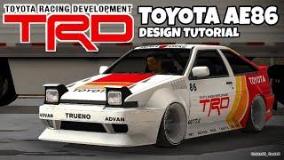 TRD Toyota AE86 Design Tutorial | Car Parking Multiplayer