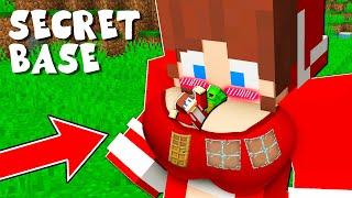 How Mikey and JJ BUILD A SECRET HOUSE Inside JJ GIRL's BREAST ? - in Minecraft (Maizen)