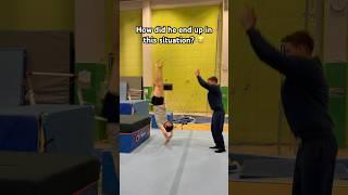 How did he end up in this situation?  #shorts #funny #acrobatics #fail #viralvideos
