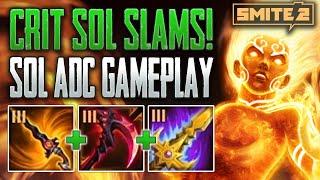 CRIT SOL HITS LIKE A TRUCK! Sol ADC Gameplay (SMITE 2 Alpha)