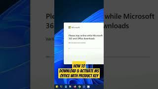 How to download MS Office and activate #microsoftoffice with product key
