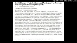 Tutoplast-Processed Fascia Lata Over Time after Dorsal Augmentation during Rhinoplasty