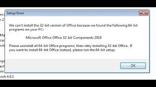 Fix We can't install the 64-bit version of Office because we found the following 32-bit Program|2023