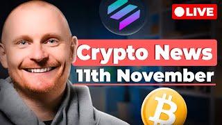 Crypto News: 11th November: Bitcoin Hits New All-Time High | Solana Ecosystem Coins Outperform