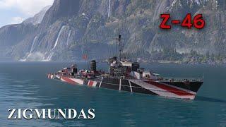 Эсминец Z46 World of Warships WOWS. Обзор от 18.10.2020 г.