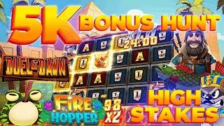 €5000 HIGH STAKE BONUS HUNT - 12 SLOT BONUSES ON €4-€5 STAKES