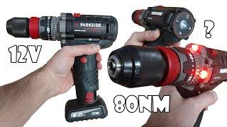 Parkside Performance 12V 80Nm Drill with Color Display and ...WTF Lights #parksideperformance