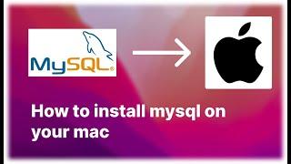 How to install MySql on mac