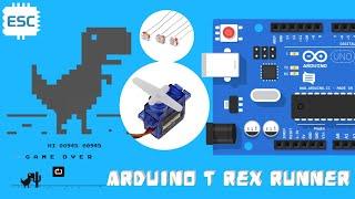 google chrome dino game automation with arduino and servo