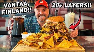 Mike’s Finnish Quadruple Burger Challenge in Vantaa Has Over 20 Layers of Deliciousness!!