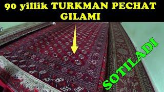 90 yillik  Turkman  Pechat  Gilami  Sotiladi !