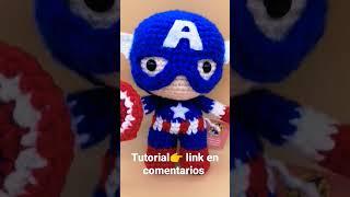 Tutorial Gratuito Capitán América , paso a paso crochet Amigurumi