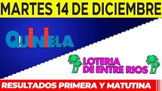 Quinielas Primera y matutina de Córdoba y Entre Rios Martes 14 de Diciembre