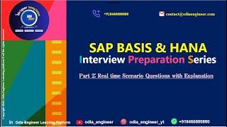 SAP Basis and HANA Interview Preparation PART 2 | #sap #sapbasis #saphana #btp #odiaengineer