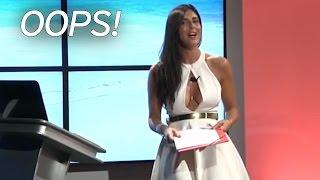 Scandal Barbara Francesca Ovieni-Italian news presenter flashes her underwear!