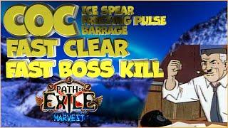 CoC Barrage Ice Spear Freezzing Pulse Guide Build Path Of Exile 3.11 Harvest | Кок Гайд Обзор Билд