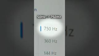 50Hz Vs 750Hz is Insane! #gamingmonitor #shorts #gamingsetup