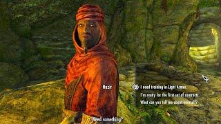 Nazir's special response to Redguard protagonist. Skyrim Anniversary Edition