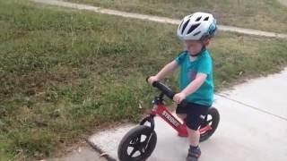 2 yr old progression on Strider balance bike