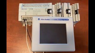 Allen Bradley Micrologix 1200 PLC Serial Communication with Panelview HMI DF-1 Setup