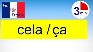 «Cela» oder «ça» - was ist der Unterschied im Gebrauch? Cela ou ça - comment les utiliser?