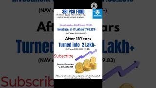 SBI PSU FUND  #mutualfund #bestfunds