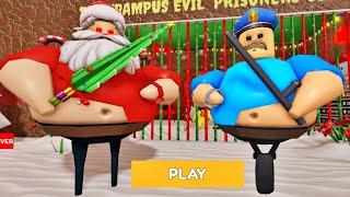 SANTA CLAUS BARRY'S PRISON RUN! SCARY OBBY FULL GAME ALL JUMPSCARES #roblox #obby