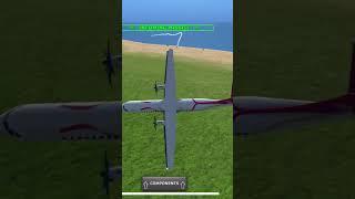 Turboprop flight simulator plane missile crash