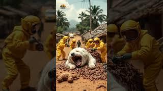 Bees Attack Dog RESCUE Team Saves The Day | Bees Attacked A Dog #animalrescue dog #animals #ytshorts