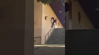 Kanaan talks about his 5-0 on the Echo Park 18 Wall Rail! #skateboarding