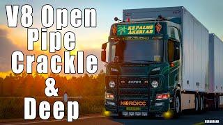 ETS2 Mods v1.49 Scania New Gen V8 Open Pipe Crackle & Deep Sound Pack