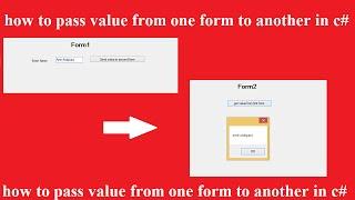 how to pass value from one form to another in c#