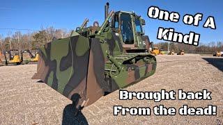 John Deere 850JR ex military dozer that was left for dead is back ready for action again.