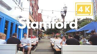 [4K] NYC Walking Tours | Stamford, Connecticut - Where All New Yorkers Are Moving!? Downtown Area