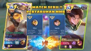 MATCH SERU KETEMU TOP GLOBAL 1 MARTIS | MIYA GUA DAPAT 2X MANIAC - MOBILE LEGENDS